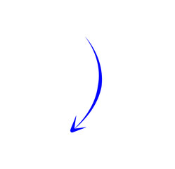 Pointing arrow on white background
