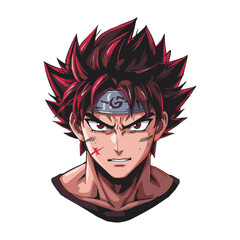 Anime-warrior-vectoAnime warrior character with battle scars and neutral expression isolated as dynamic digital concept artr-4.eps