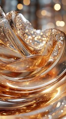 Abstract design of liquid gold.