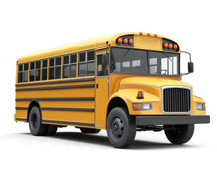 A school bus, isolated  a transparent background, 