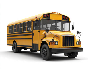 A school bus, isolated  a transparent background, 