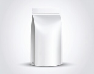 Blank White Food Pouch Packaging Mockup