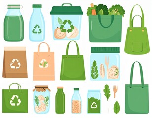 Eco Friendly Sustainable Packaging Illustration