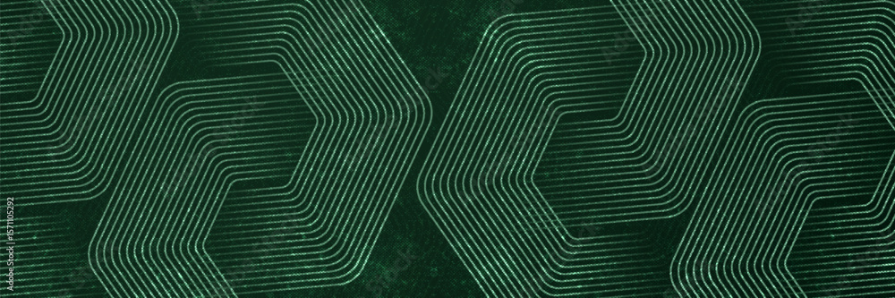 Poster green cyberspace hexagonal background. hexagonal grid technology pattern. vector ilustration