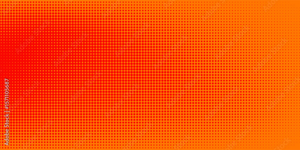 Poster dots halftone orange color pattern gradient texture with technology digital background. dots pop art