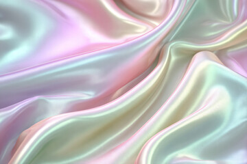 Obraz premium a close up of a shiny fabric with a pink and blue background