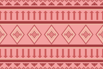 Geometric Ikat Pattern in Pink and Red Tones