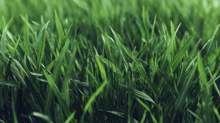 Obraz premium The Lush Green Grass Blades Capturing Nature's Vibrant Beauty
