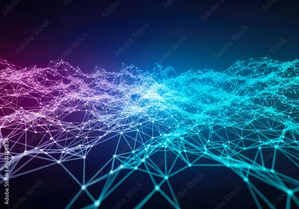 Poster digital tapestry of global connections: an abstract visualization of interwoven data streams and fut