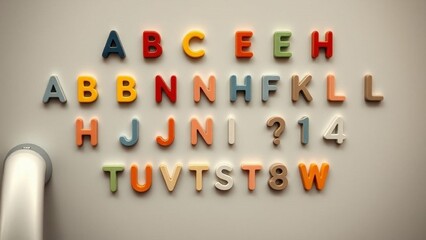"Fridge magnets staging a tiny coup against alphabetical order"