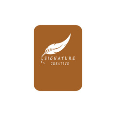 Feather Logo Vector Symbol Design