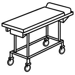 Surgical Table Minimalist Vector Outline