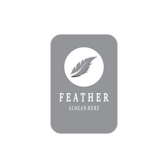 Feather Logo Vector Symbol Design