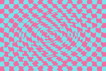 Liquid Checkers Background. High-resolution warped checkerboard pattern with a bold and dynamic...