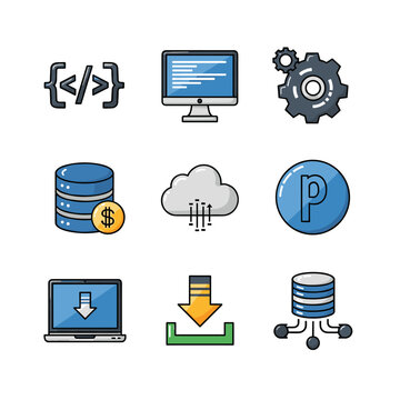 Modern Software Icon Set for Developers and Designers