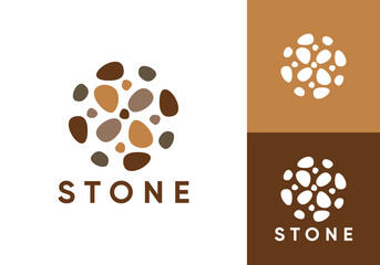 simple abstract stones logo vector design