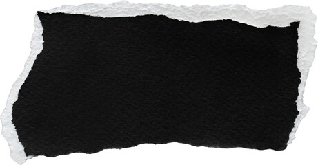 Black And White Ripped Paper Piece