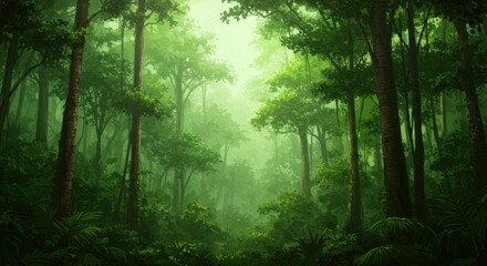 Obraz premium morning in the woods