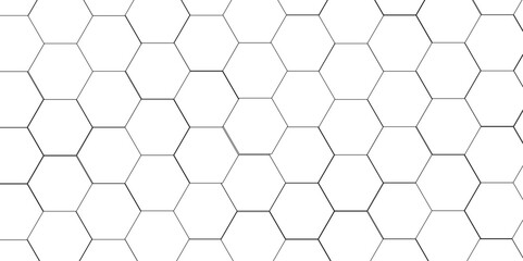 Fototapeta premium Minimal white hexagonal hexagon modern technology creative emboss light honeycomb polygonal web. abstract geometric science and mosaic tile with template texture background. 