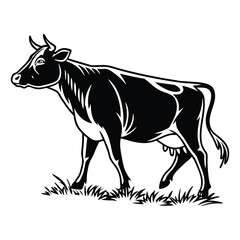 A cow Silhouette Vector Design.