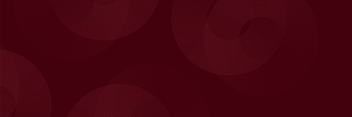 Obraz premium Abstract red gradient circles background. Modern simple overlap geometric pattern creative design. Minimal red curve shapes texture element. Suit for cover, poster, website.vector illustration