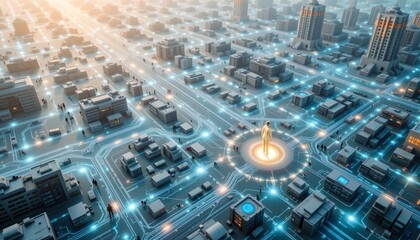 in this art prompt, envision a futuristic world where every device and appliance is seamlessly interconnected through the marvel of digital technology