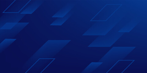 dark blue background with abstract square shape, dynamic and sport banner concept.