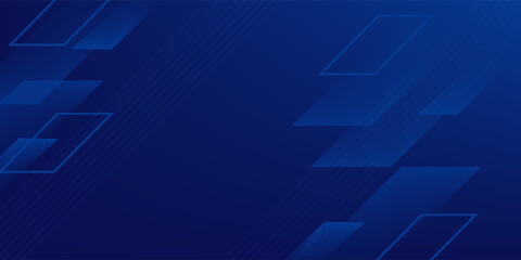 dark blue background with abstract square shape, dynamic and sport banner concept.