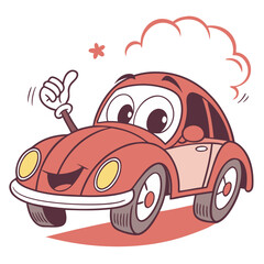 This name captures the core visual (red car), style (vintage, sports), type (vector illustration), and unique detail (flower) Let me know if you'd like a shorter or more stylized version!