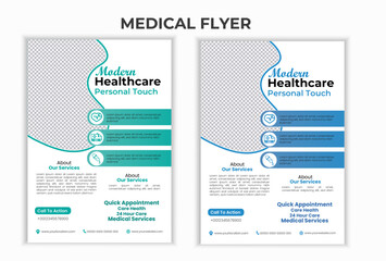 Modern Medical Healthcare Flyer Poster Layout