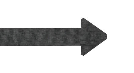 A grey arrow pointing right direction isolated on transparent background