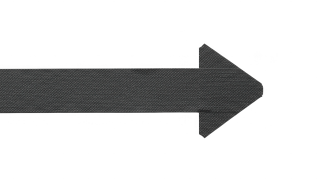 A grey arrow pointing right direction isolated on transparent background