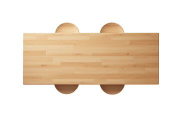 Fototapeta premium Minimalist wooden table with unique cutouts.