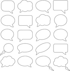 Obraz premium Comic Speech Bubble Set for Chat and Message Design.