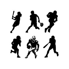 soccer players silhouettes