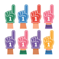 Fototapeta premium A vector set of hand gestures including isolated thumbs up and down icons and other communication symbols