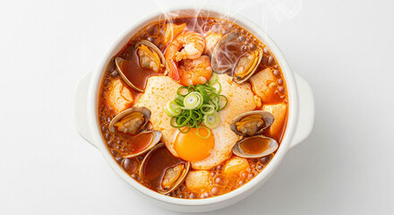 Soft Tofu Stew with Clams and Shrimp (Haemul Sundubu Jjigae)