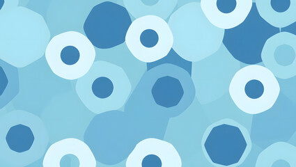 Abstract Blue Cell Pattern: A captivating image featuring a collection of interconnected, abstract cells in varying shades of blue, creating a sense of depth and intricate complexity. 