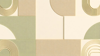 Geometric Harmony: A close-up view reveals a captivating architectural design that seamlessly blends shapes and tones. The elegant arrangement of geometric forms, meticulously constructed.
