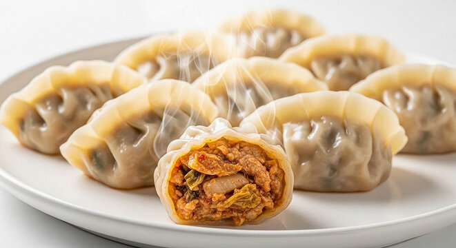 Steamed Kimchi Dumplings (Kimchi Jjin Mandu)