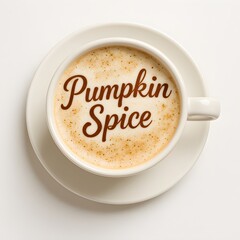 Delicious hot pumpkin spice drink, evoking warm autumn flavor, cozy fall drink, relax aroma, festive beverage for lifestyle advertising, cafe menu, thanksgiving and cozy home moments.