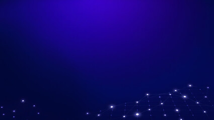Network of Innovation: An illuminating digital abstract of interconnected nodes against a gradient midnight-blue backdrop, representing the fusion of data and innovation. 