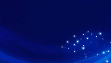 Digital Abstract Background: A captivating display of interconnected points on a deep blue backdrop, creating an atmosphere of high-tech sophistication and futuristic design.