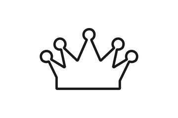 Fototapeta premium Crown icon royal symbol of luxury power leadership and success vector illustration for monarchy reward or achievement concept