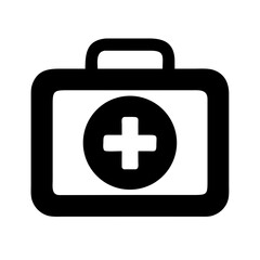 Fototapeta premium Emergency first aid kit displaying medical assistance, aid supply, and first aid tools. Simple medical first aid kit representing healthcare and safety.