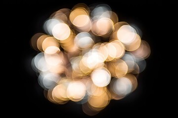 Abstract circular bokeh of warm and cool lights