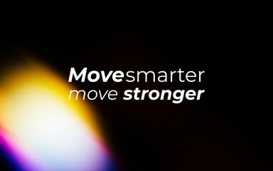 Inspirational message displayed on a black background with a glowing gradient of bright colors, highlighting motivation and focus.
