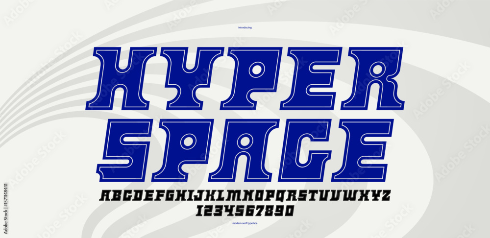 Aufkleber technology and future style display font for logos and posters, vector typeface in modern minimal st