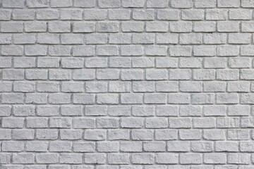 White painted brick wall pattern background