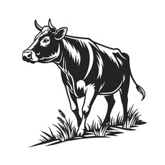 vector illustration of a cow